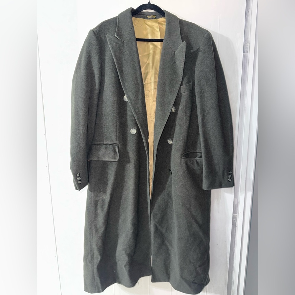 Men's Black Double-Breasted Coat